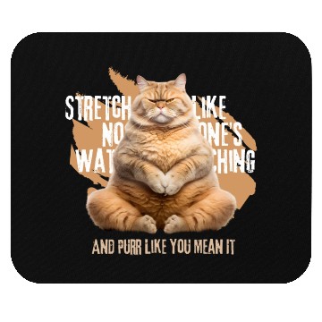 Discover Stretch and Purr: Cat Ready for Exercise Mouse Pads