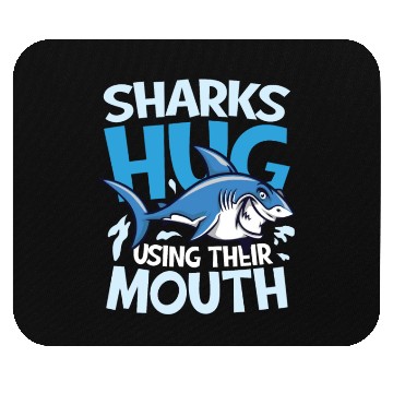 Discover Sharks Hug Using Their Mouth for a Surfer Shark Mouse Pads