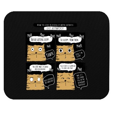 Discover Cat Uses Hypnosis for Blissful Living Mouse Pads