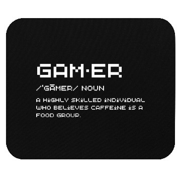 Discover Funny Gamer Definition Mouse Pads
