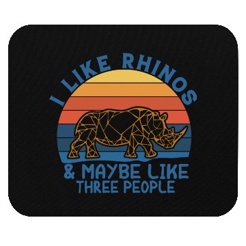 Discover i like rhinos & maybe like three pepole Mouse Pads