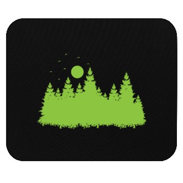 Discover Forest with Leaves in Environment Mouse Pads