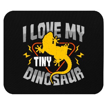 Discover Leopard Gecko I Love My Tiny Dinosaur Lizard Lover Mouse Pads