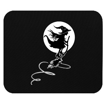 Discover Witch Wizard Broom Halloween Mouse Pads