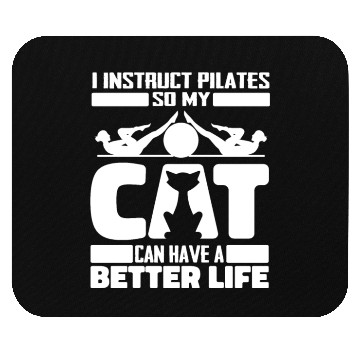 Discover Pilates Instructor Teacher Cat Mouse Pads