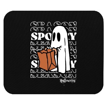 Discover Spooky Halloween Ghost Trick or Treat Mouse Pads