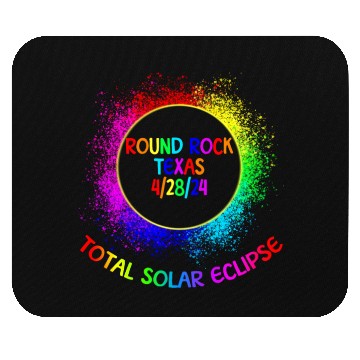 Discover Total Solar Eclipse Round Rock Texas 4/28/24 Kids Mouse Pads