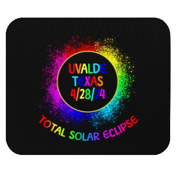 Discover Total Solar Eclipse Uvalde Texas 4/28/24 Kids Mouse Pads