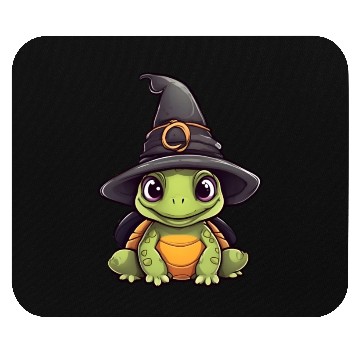 Discover Cute Halloween turtle with a witch hat. Mouse Pads