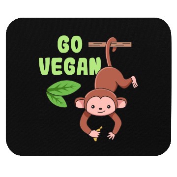 Discover Monkey Design for proud Vegans Mouse Pads