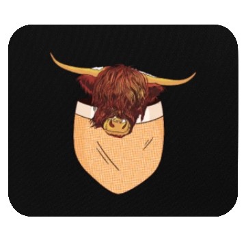 Discover Scottish Highland Cow Pocket Design Mouse Pads
