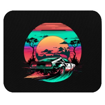 Discover Retro-Fueled Fun: Classic Car Waves Mouse Pads