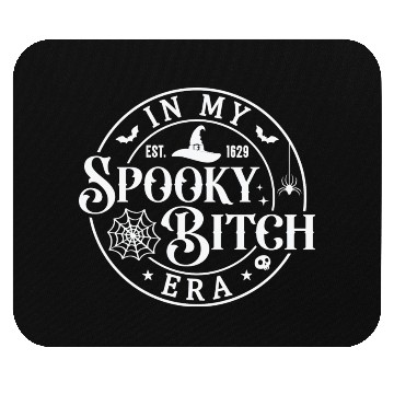 Discover Spooky Witch Design Ready for Halloween Night Mouse Pads