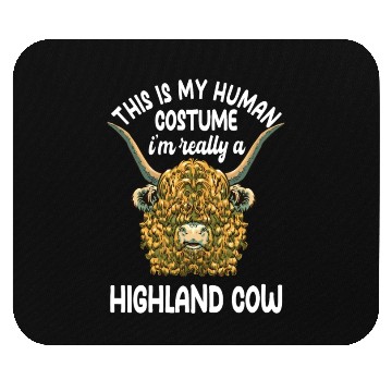 Discover Funny Highland Cow Saying Mouse Pads