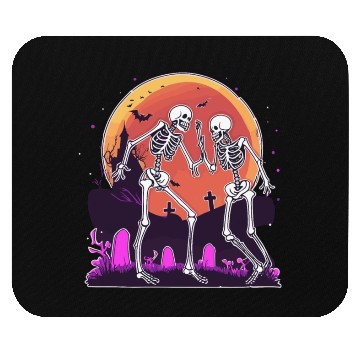 Discover "Skeletal Dance-Off Under Neon Moon" Mouse Pads