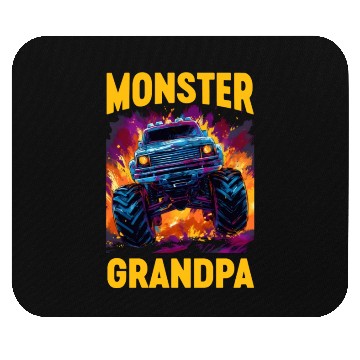 Discover Monster Truck Grandpa Monster Grandad Retro Mouse Pads