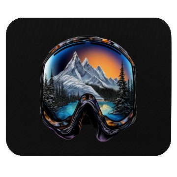 Discover Skiing Ski Googles Mountains Alps Skier Mouse Pads
