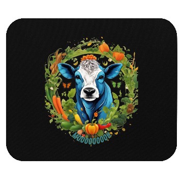 Discover cow animals vegetarian Mouse Pads