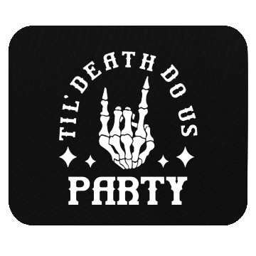 Discover Halloween Till Death Do Us Party Skeleton Hand Mouse Pads