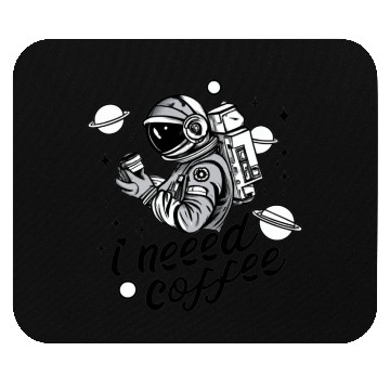 Discover D83D DE80 Astronaut Asking for Coffee, Whimsical Designs Mouse Pads