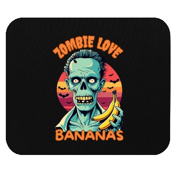Discover Zombie Love Bananas Halloween Mouse Pads