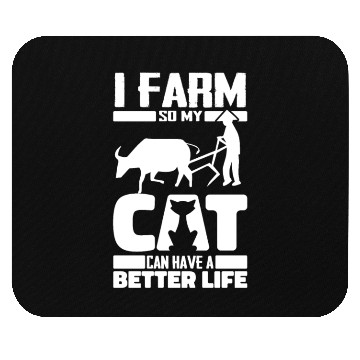 Discover Farming Farmer Cat Mouse Pads