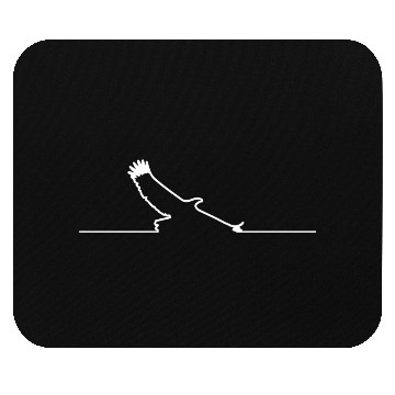 Discover White line eagle bird of prey birds animals Mouse Pads