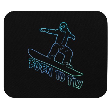 Discover Snowboarding Born to Fly Snowboard Snowboarders Mouse Pads