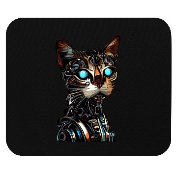 Discover Cyborg cat robot Mouse Pads