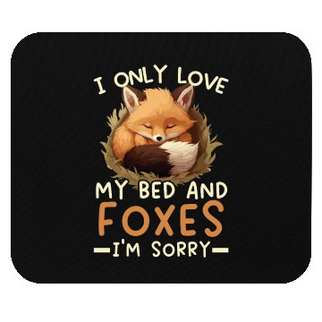 Discover Sleeping Fox Sleepyhead Napping Sleep Fox Lover Mouse Pads