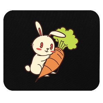 Discover Rabbit And Carrot Mouse Pads