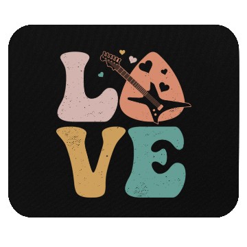 Discover E-Guitar Electronic Guitar LOVE Mouse Pads