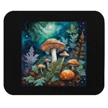 Discover Full Moon Mushroom Nature Mouse Pads