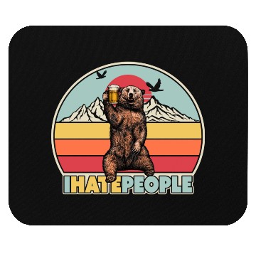 Discover I Hate People Bear Mouse Pads