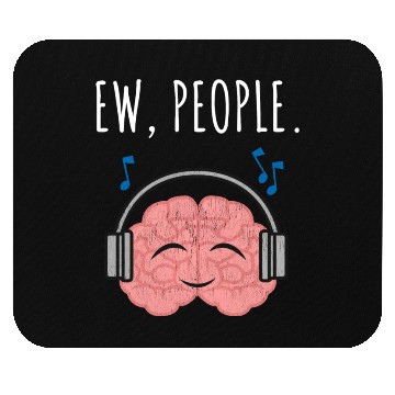Discover Ew People Brain Headphones Distressed Mouse Pads