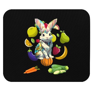 Discover vegetarian rabbit Mouse Pads