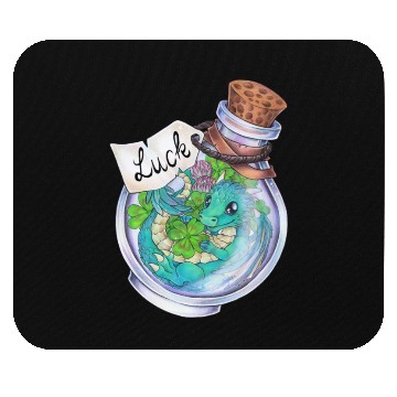 Discover Lucky potion baby dragon clover lucky charm Mouse Pads