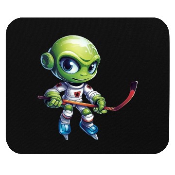 Discover Alien hockey player Mouse Pads
