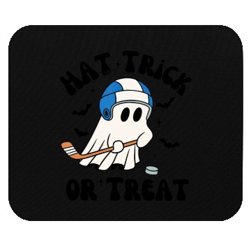Discover Hat Trick or Treat, Hilarious Hockey Halloween Mouse Pads