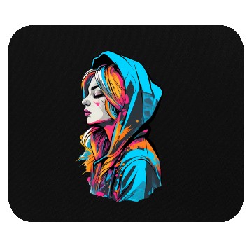 Discover The Hooded Girl Mouse Pads