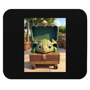 Discover Tortuga grande con caja en jardin Mouse Pads