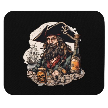 Discover Drunk Pirate / Ahoi / Anchor / Rum / Ship / Boat Mouse Pads