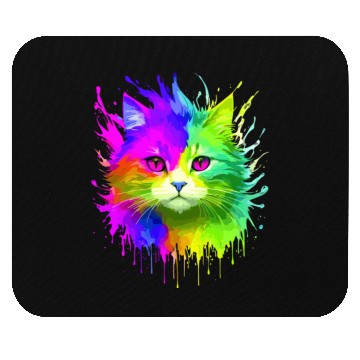 Discover Rainbow Cat Cat Kitten Lovers Apparel tie-dye Mouse Pads