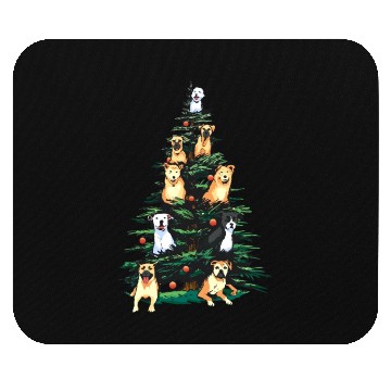 Discover Christmas Dog Tree Animals Lover Funny Xmas Mouse Pads