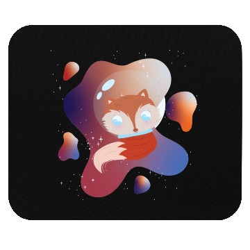 Discover A fox wandering in space Mouse Pads