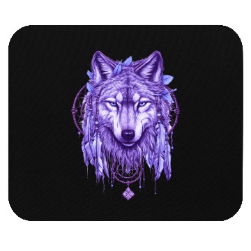 Discover Dreamcatcher Harmony Wolf Mouse Pads
