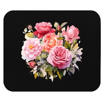 Discover Nature's Artistic Elegance English Rose Tapestry Mouse Pads