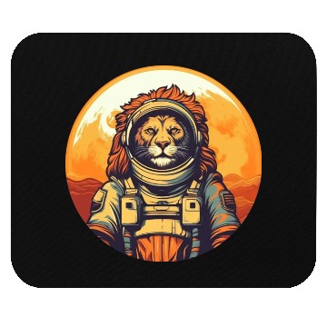 Discover Lion in space Mouse Pads