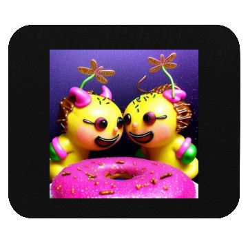 Discover Alien Cats With Pink Donut Mouse Pads