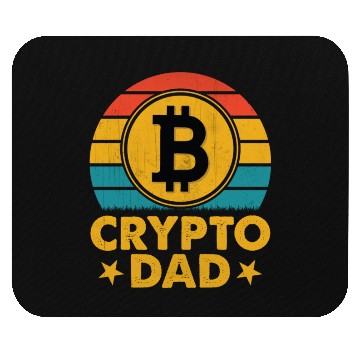 Discover Crypto Dad Funny Bitcoin Father's Day Gift Mouse Pads